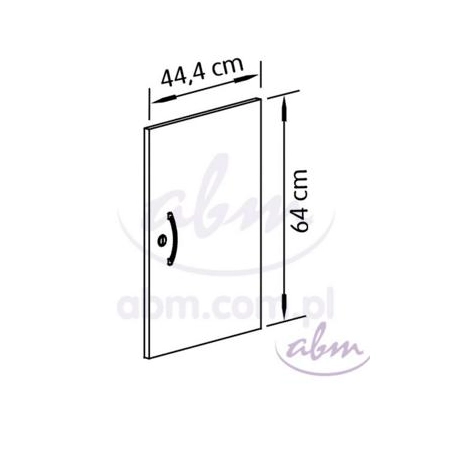Drzwi z zamkiem do lady LK7 i LK8 limba, limba czekoladowa
